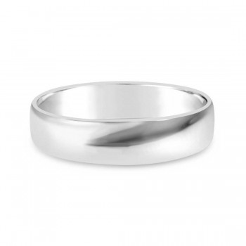 Sterling Silver Ring Plain Silver 5mm Wide Band -E-Coat-
