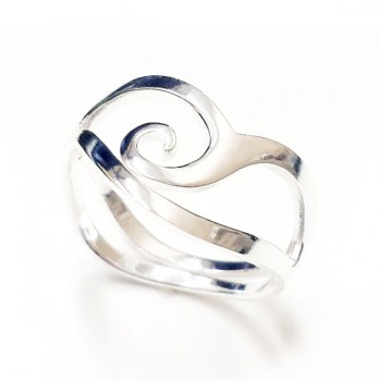 Sterling Silver Ring Plain Swirl