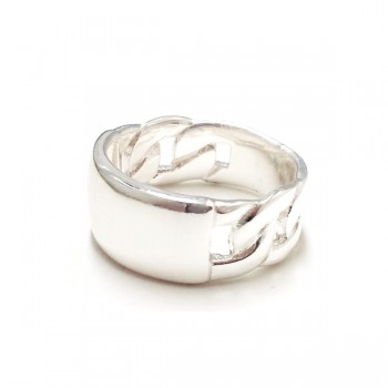 Sterling Silver Ring Plain Wide Band