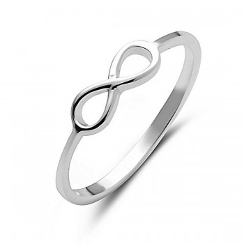 Sterling Silver Ring Plain Infinity