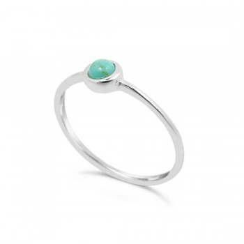 STERLING SILVER RING TINY TURQUOISE WRAP ROUND