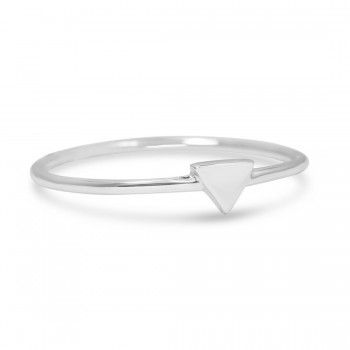 STERLING SILVER RING TINY TRIANGLE PLAIN-ECOATED