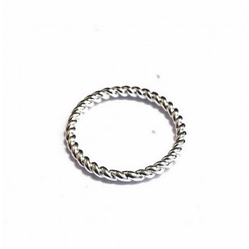 Sterling Silver Ring Rope Line -Ecoat 