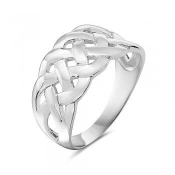 Sterling Silver RING BASKETWEAVE LINE