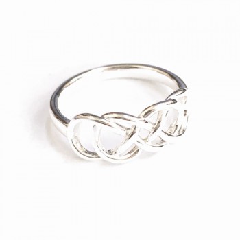 Sterling Silver RING PLAIN DOUBLE INFINITY