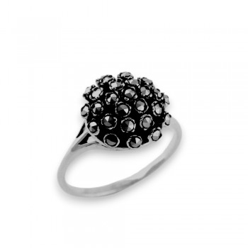 Marcasite RING FORM HALF BALL SHAPE-SMALL VERSION