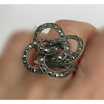 MS RING BIG FLORAL LINE