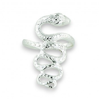 Sterling Silver Ring Plain Snake--E-coated/Nickle Free--