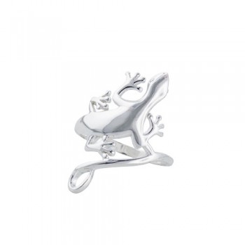 Sterling Silver Ring Plain Lizard Tail Wrap Around