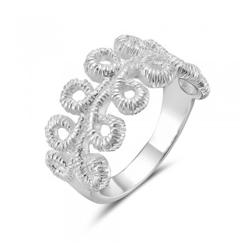 Sterling Silver Ring Vine Width 9mm -E-Coat-