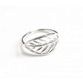Sterling Silver Ring Sideway Leaf 
