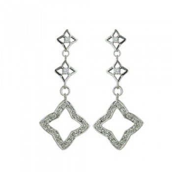 Brass Earg Two Plains Stars W/Cl Cz Center+One Ope