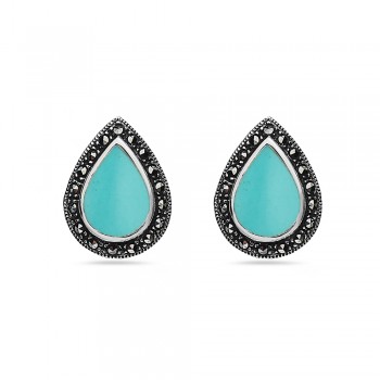 Marcasite Earring with Pear Rtq