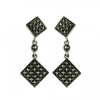 Marcasite Earring Marcasite Paved Diamond Dangle