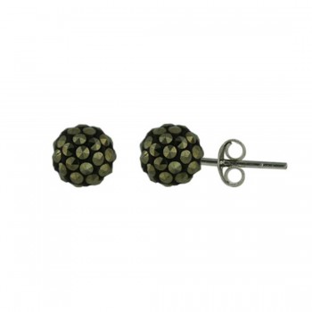 Marcasite Earring Swiss Cut 8mm Marcasite Stud