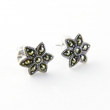 Marcasite EARRING STUD TINY SUNFLOWER