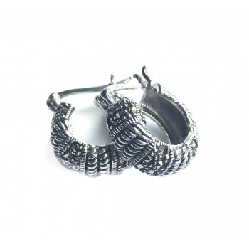Marcasite EARRIN HOOP LATCH ROUND SHAPE ROPE DIVIDER