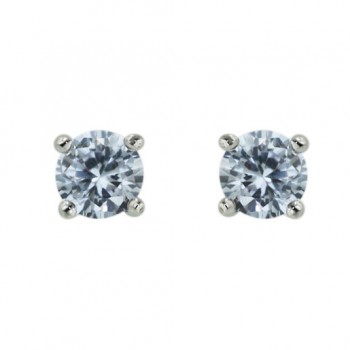 Sterling Silver Earring 5mm Round Lv (#Czla) Cubic Zirconia Stud