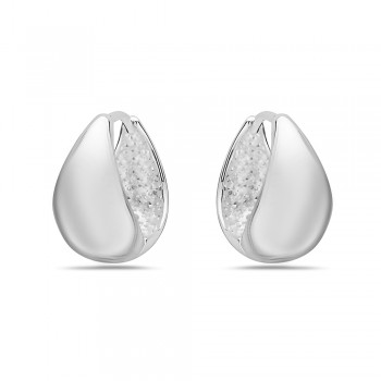 Sterling Silver Earring Plain Huggies