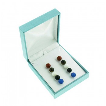 Sterling Silver Earring 5Pcs Set 8Mm Stud (Te,Rj,N,Wj,Ba)