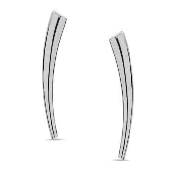STERLING SILVER EAR CLIMBER PLAIN BAR
