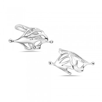 Sterling Silver Earring Single Pc Earcuff Butterfly Wing