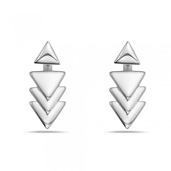 Express Triangles Ear Jacket Earrings