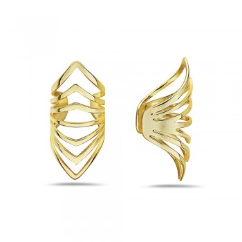 Sterling Silver EARRING WRAP MULTI-LINE-GOLD PLATE