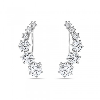 Iced Riviere Crawler Earrings