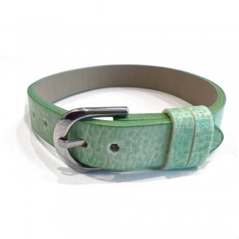 Fashion Bracelet Imitation Leather Apple Green Belt with Brass Buckle