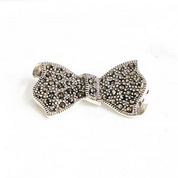 Marcasite Pin Butterfly Knot