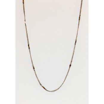 Sterling Silver Oxidized Single Chain 20 Inch