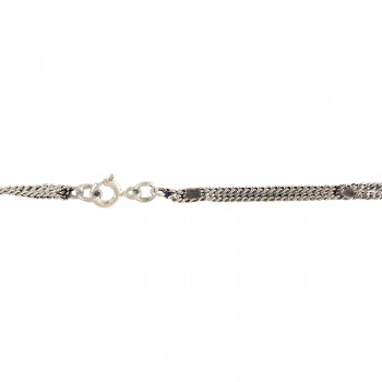Sterling Silver Oxidized Double Chain 30 Inch