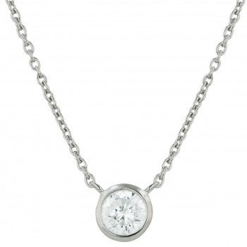 SS Nckl 18 In. 5Mm Cl Cz Solitaire+2" Extension**, Silver