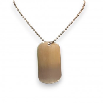 STAINLESS STEEL 36" BEAD CHAIN WITH DOG TAG