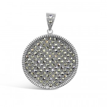 MARCASITE PENDANT ROUND PAVE