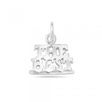 Sterling Silver Pendant Word'G 'The Best'--E-Coat