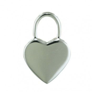 Sterling Silver Pendant Heart Lock (Hallow Back) --E-Coat