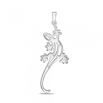 Sterling Silver Pendant Plain Open Lizard--E-coated/Nickle Free--