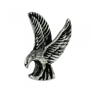 Sterling Silver Pendant of Swooping Hawk -E-Coated-