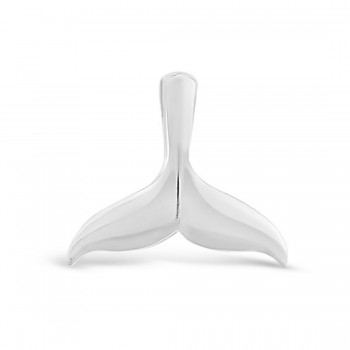 STERLING SILVER PENDNAT SMALL WHALE TAIL-ECOATED