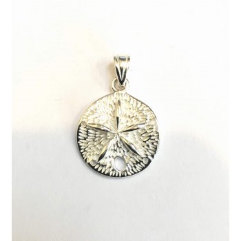 STERLING SILVER PENDANT SAND COIN SMALL STARFISH -ECOATED