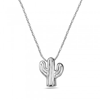 Sterling Silver PENDANT CACTUS LINES -6S-5042E