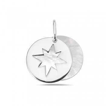 Shining Star Cut-Out Mother of Pearl Charm Necklace