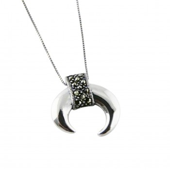 Marcasite PENDANT HORN (CRESCENT MOON) MARCASITE BELT CEN-6M-1941Z