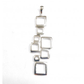 Sterling Silver Pendant 8 Square Boxes