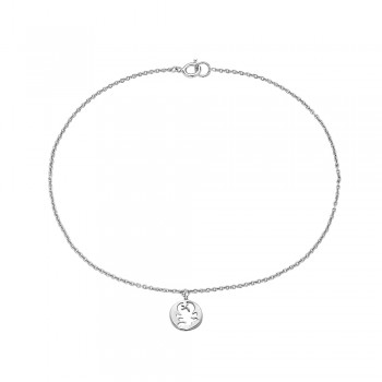 Sterling Silver Anklet 9.5" Scorpio