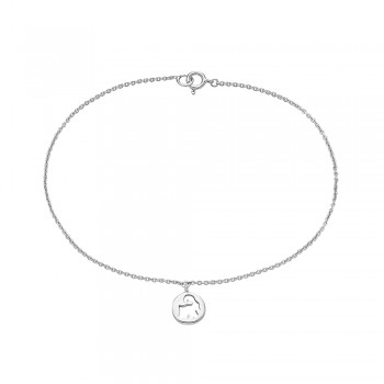 Sterling Silver Anklet 9.5" Aries