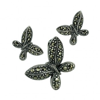 Marcasite Set Pave Marcasite Butterfly