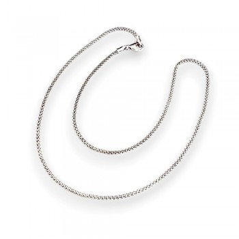 Sterling Silver Chain Popcorn By Weight (Rhodium Plating) 16"/ 18" (Pc190)